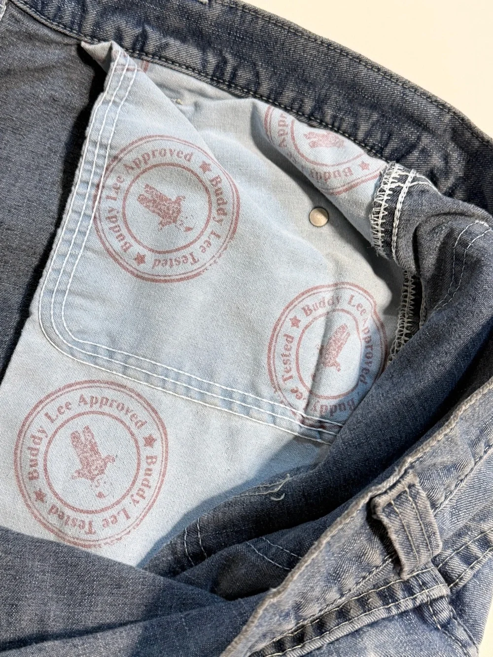 VINTAGE 90s USA‎ Made Lee Dungarees Carpenter cargo Jeans Relaxed Utility Denim